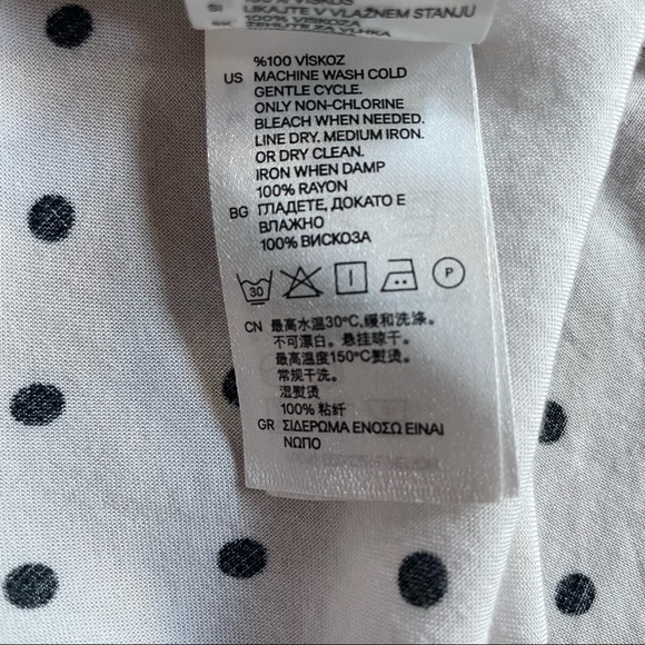 H&M Polka Dot Dress - White and Black, Size 4 - Picture 4 of 4